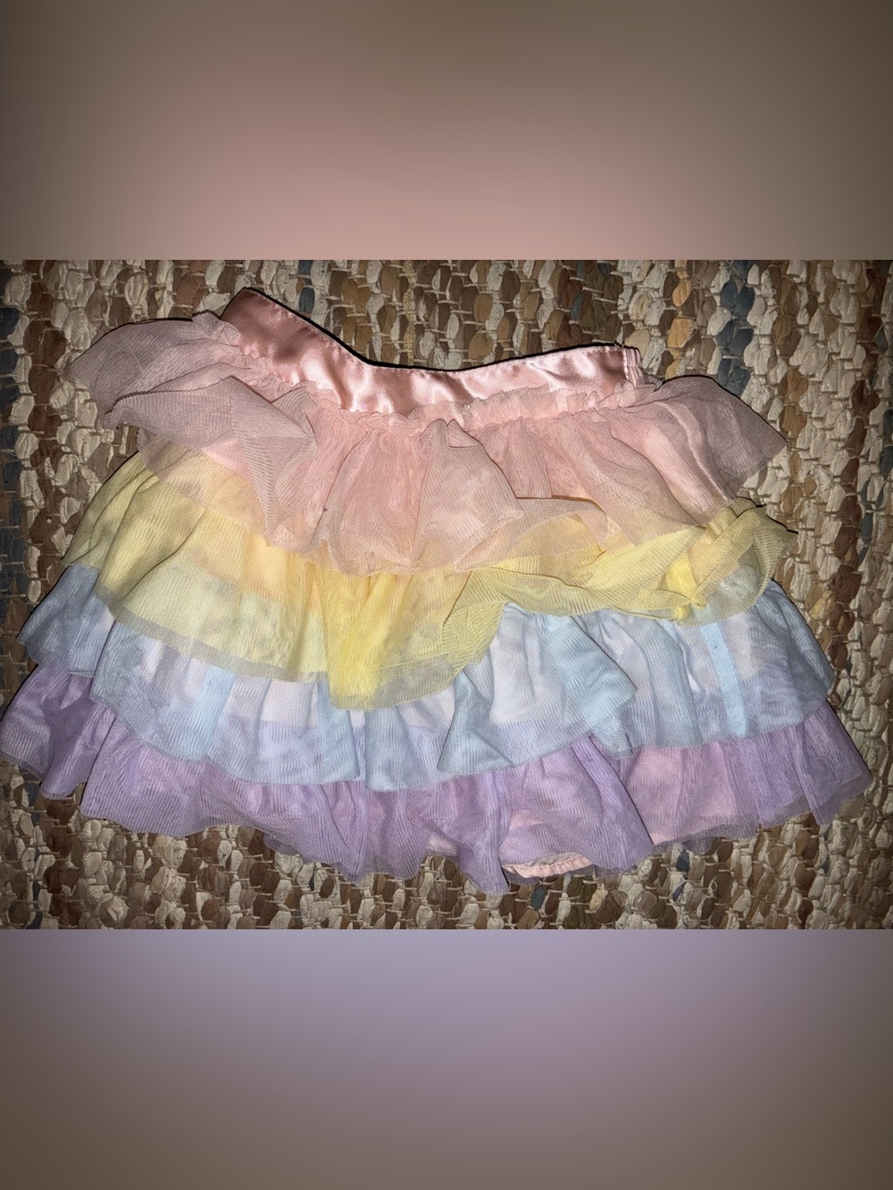 Janie and Jack Light Pink Satin Skirt with Elastic Waist
